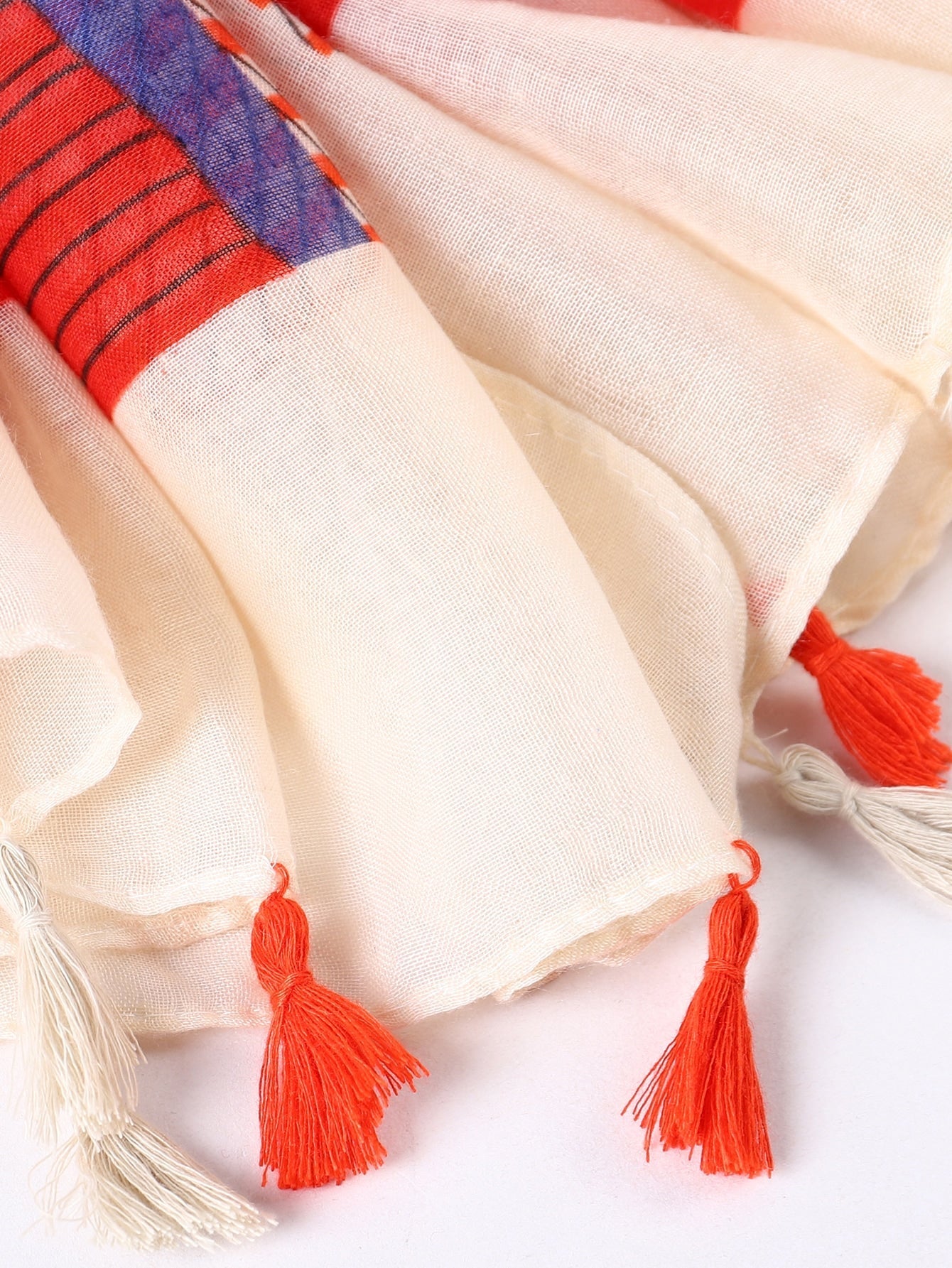 Striped print scarf