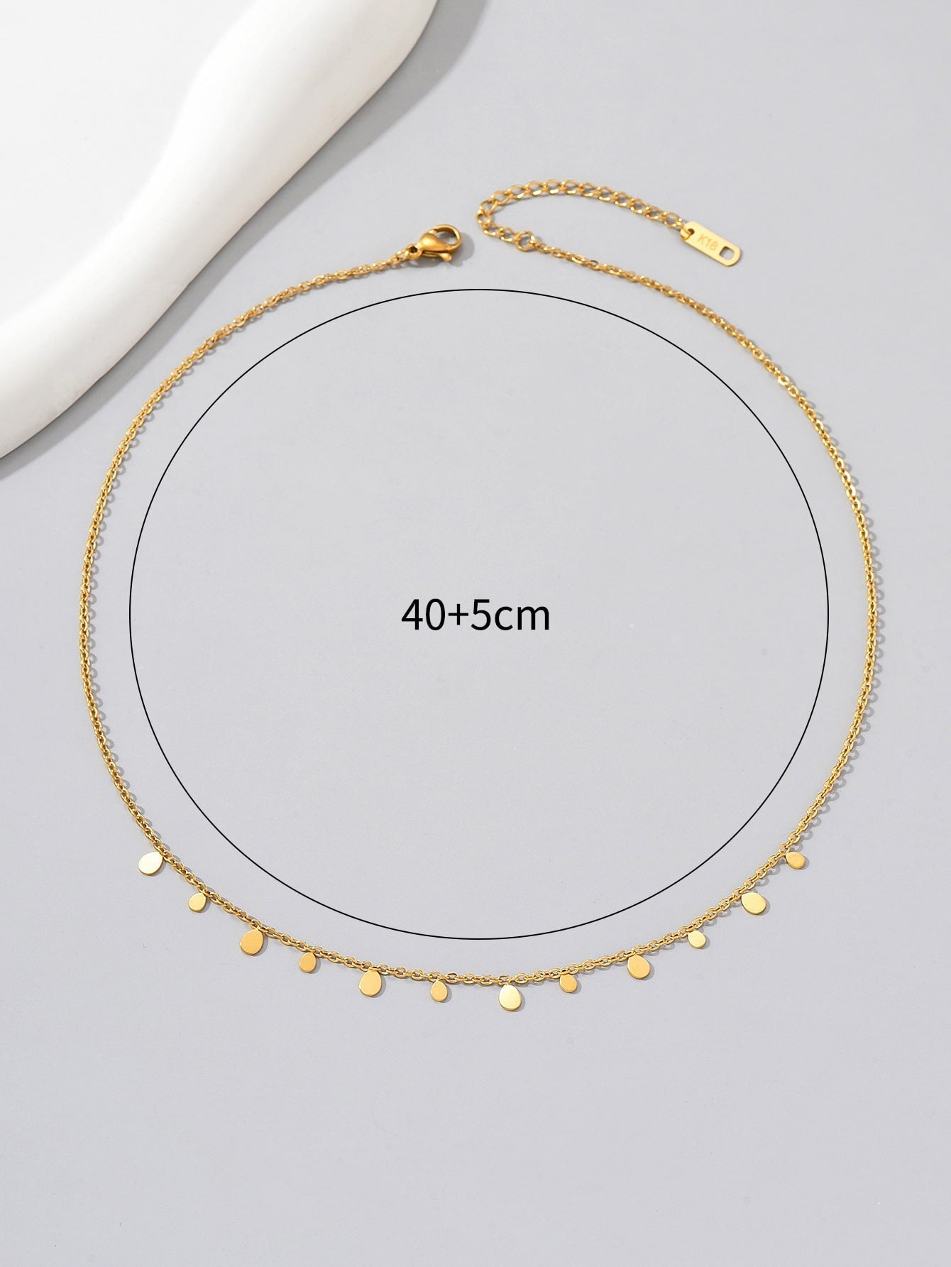 1pc Double Drop Gold Plated Stainless Steel Pendant Necklace, Suitable for Daily Wear, Birthday Gift for Sisters