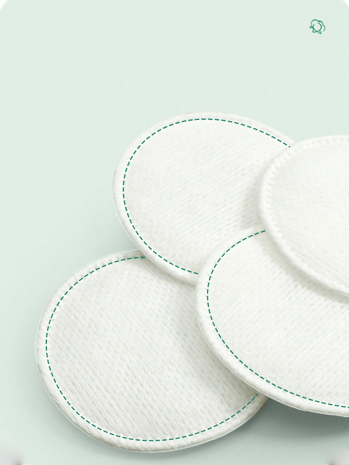 80pcs/bag Thick Round Layered Makeup Remover Cotton Pads for Face, Eyes, Lips, Diameter 58mm