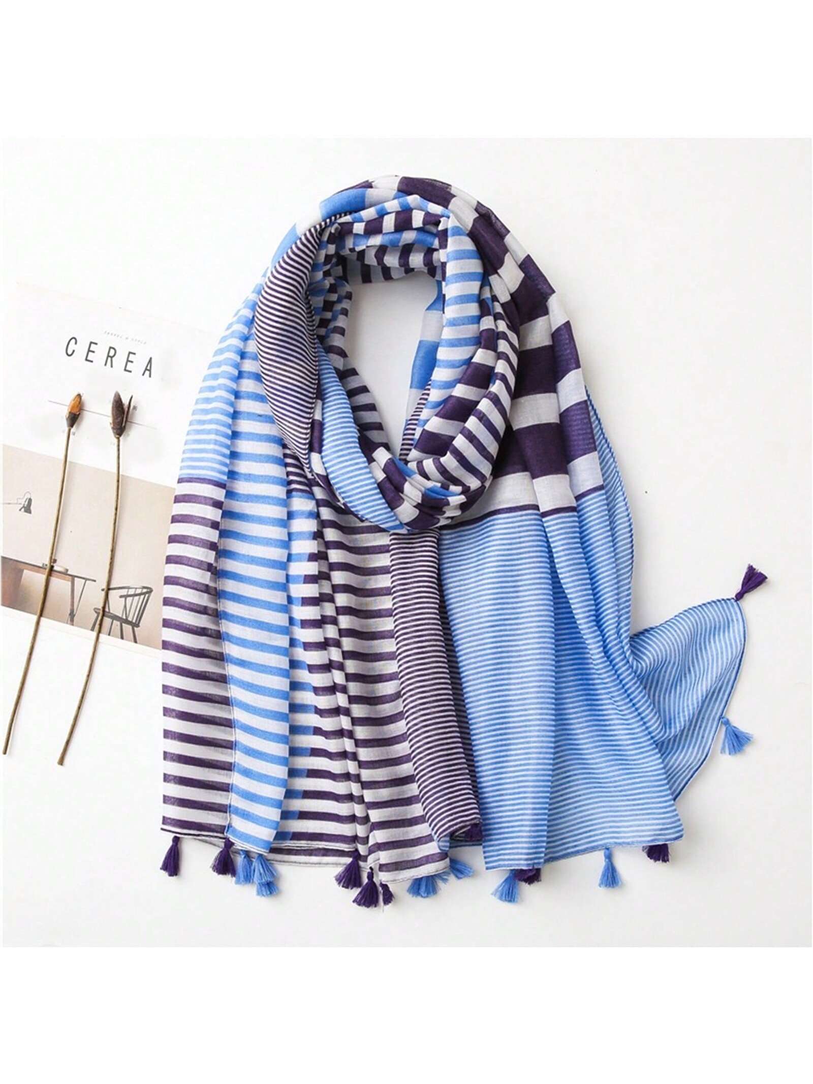 1pc Thin Seasonal Shawl, Outdoor Windproof Square Scarf, Warm Scarf for Air Conditioning Room Outdoor, New Sunscreen Scarf Popular Print Scarf, Fashion Colors Scarf for Islamic Head Coffee Green.