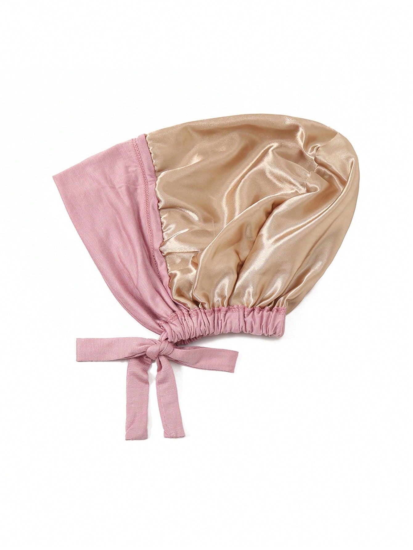 Women's Elastic Headband with Inner Lining and One-Piece Hat Bottom Powder Leather