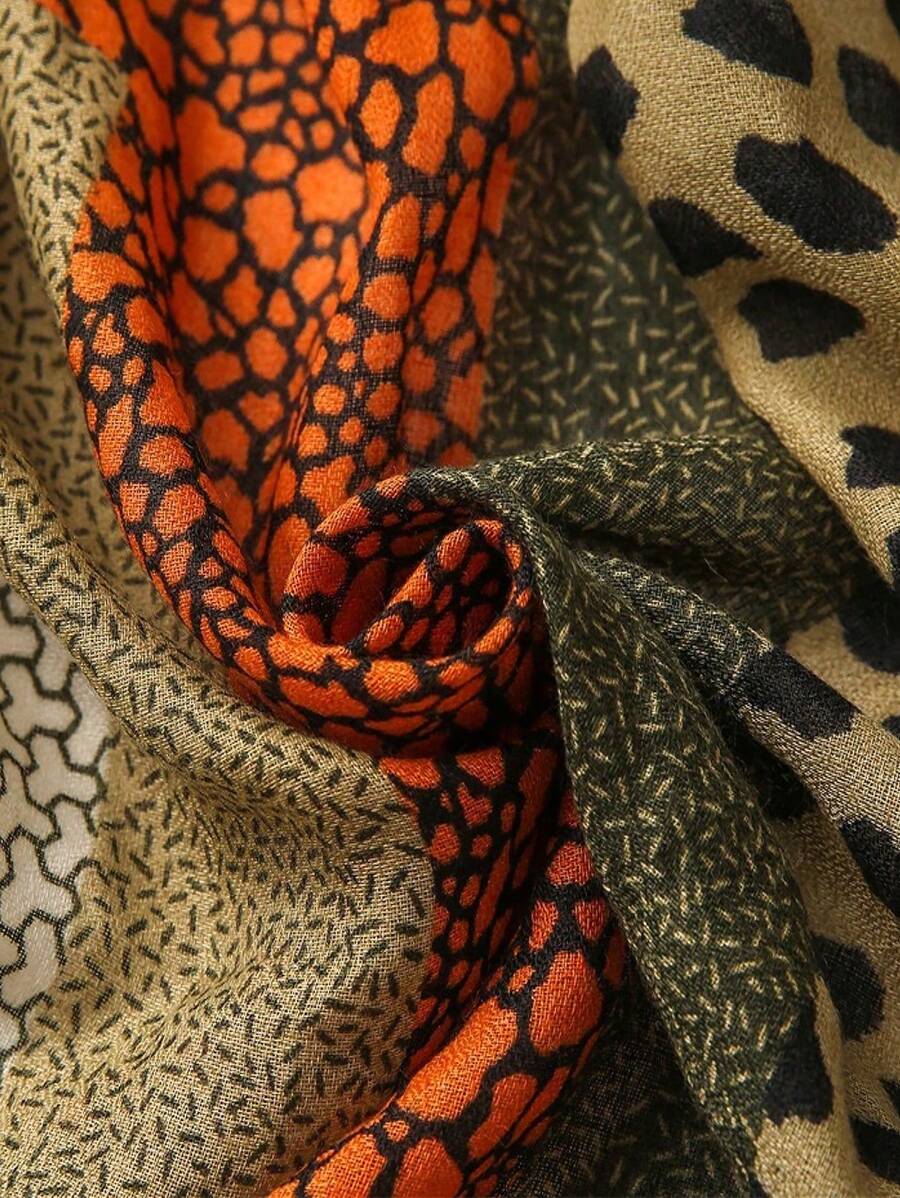 Stylish Leopard Scarf for Women - Breathable, Warm and Windproof Shawl for Spring/Autumn and Winter