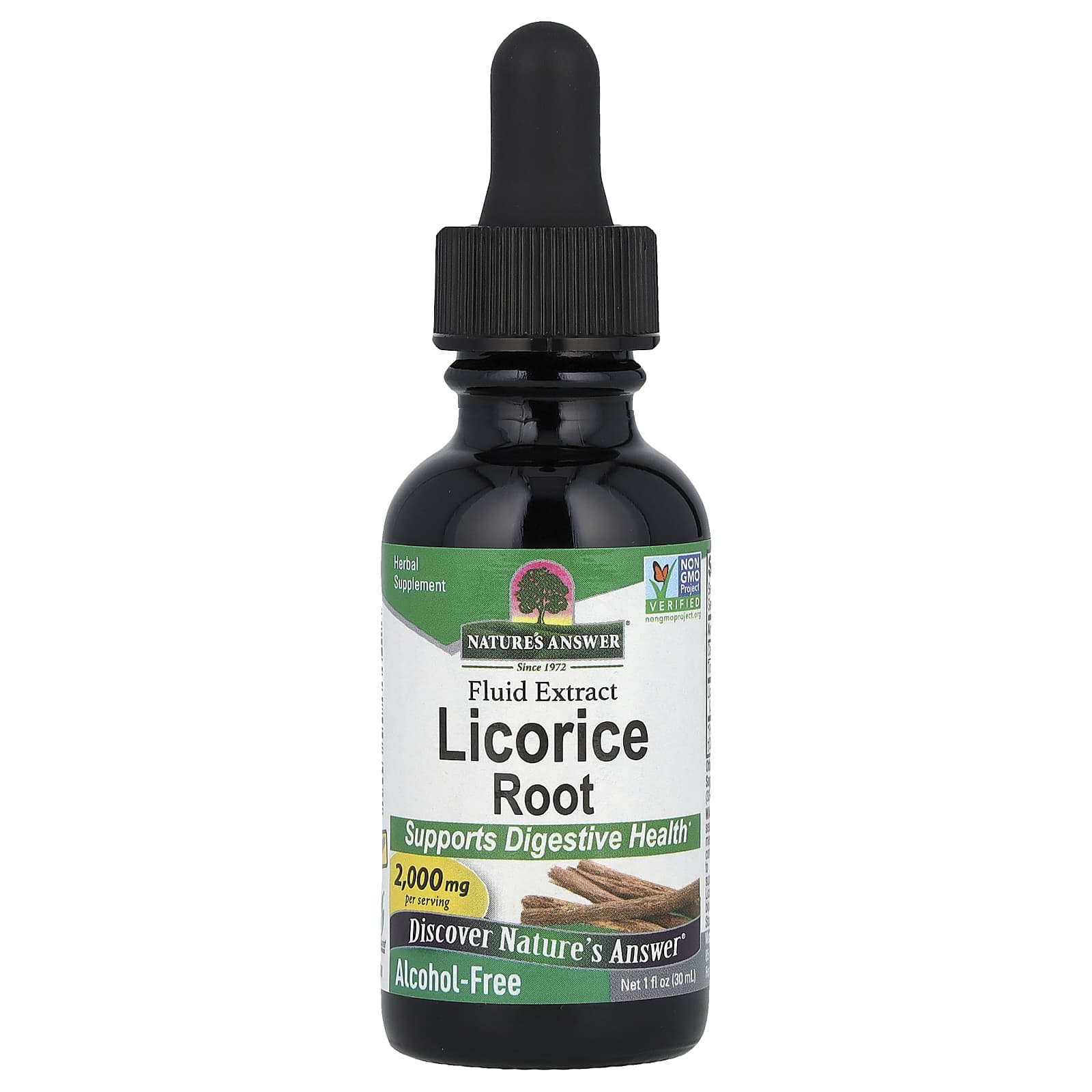 Nature's Answer Licorice Root Alcohol-Free Liquid Extract 2000 mg 30 ml