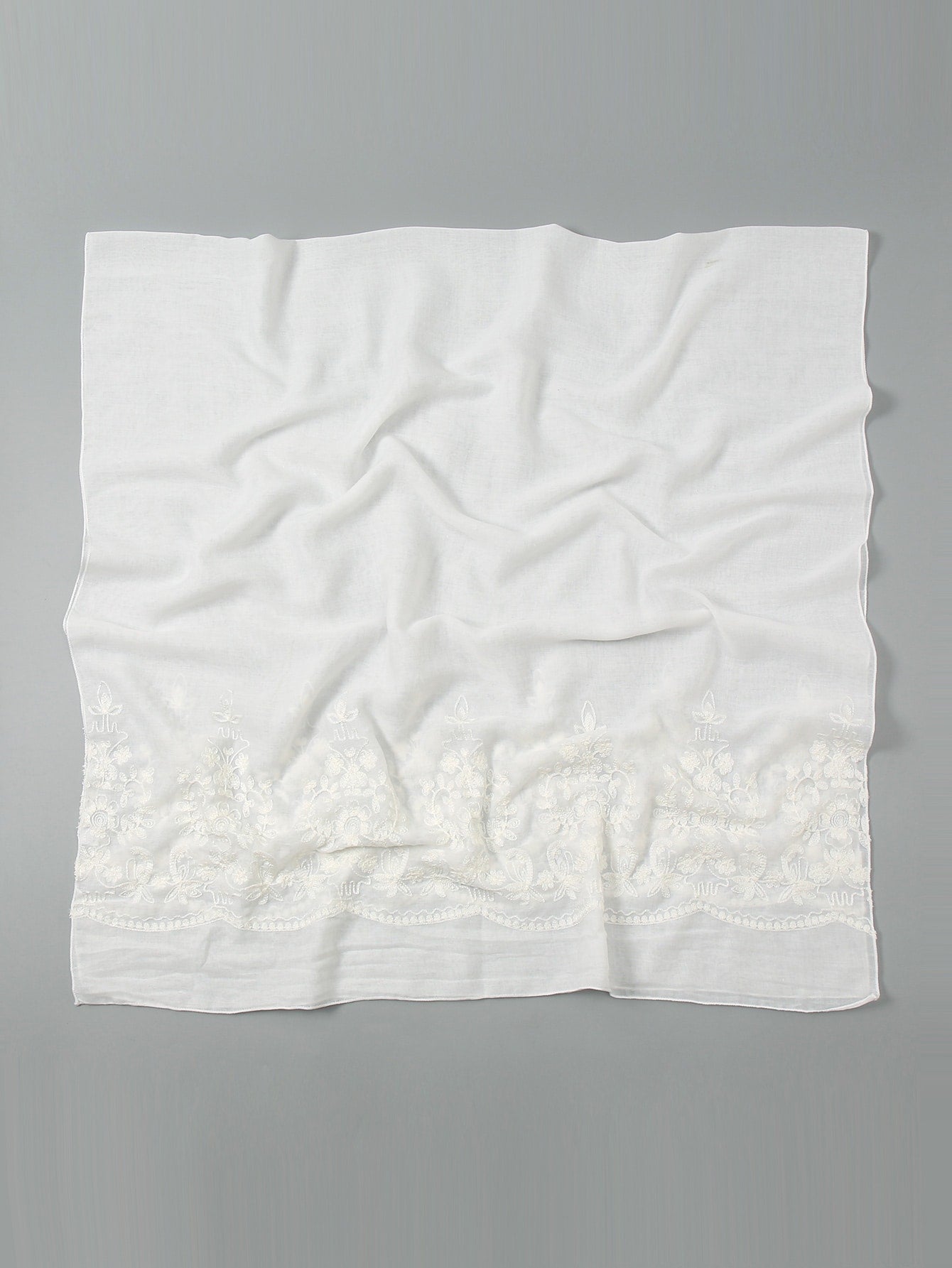 One Piece Women's Fashion Solid Color Embroidered Hairband Scarf, Suitable for Casual Daily Wear