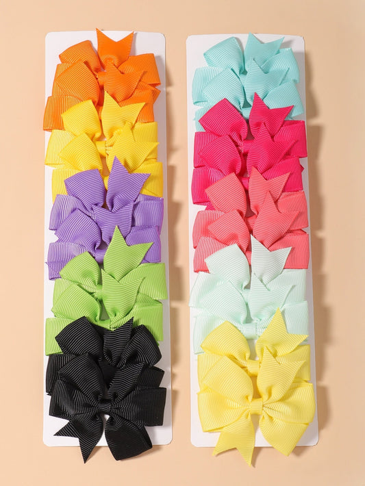 Butterfly knot hair clips 20pcs for little girls