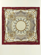 Elegant chain and rope printed square scarf for women, to give a head and neck fix in spring/autumn