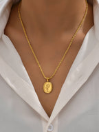 18K Gold Plated Stainless Steel Sunflower Necklace, Perfect for Daily Wear, Holiday Gifts, and Best Friend Gifts