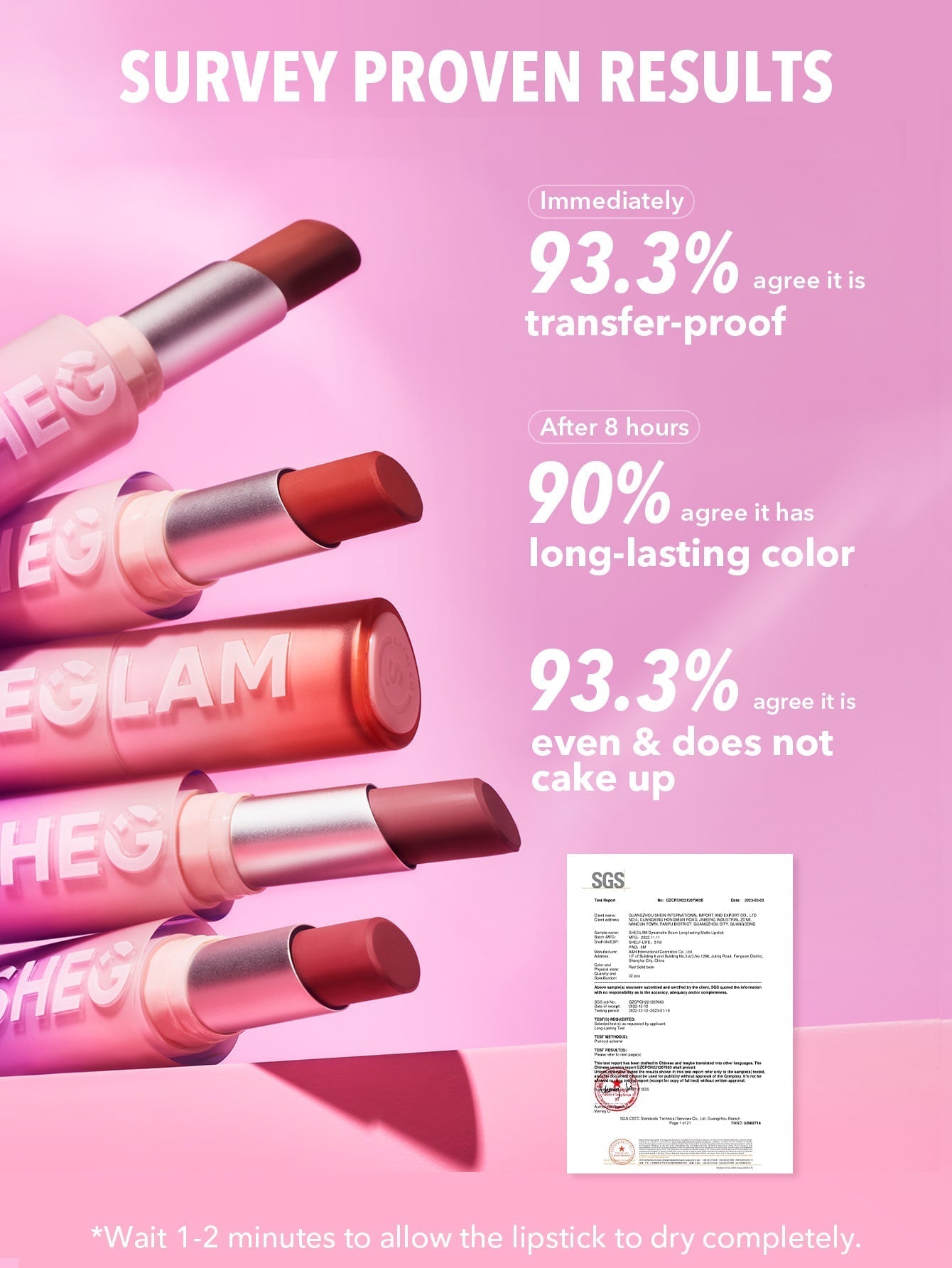 SHEGLAM Dynamatte Boom أحمر شفاه طويل الأمد مطفي الشخصية الرئيسية