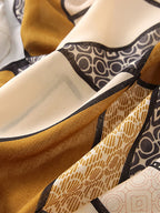 وشاح نسائي عصري من الخطوط الهندية قطعة واحدة للحياة الخارجية والسفر باللون الأصفر