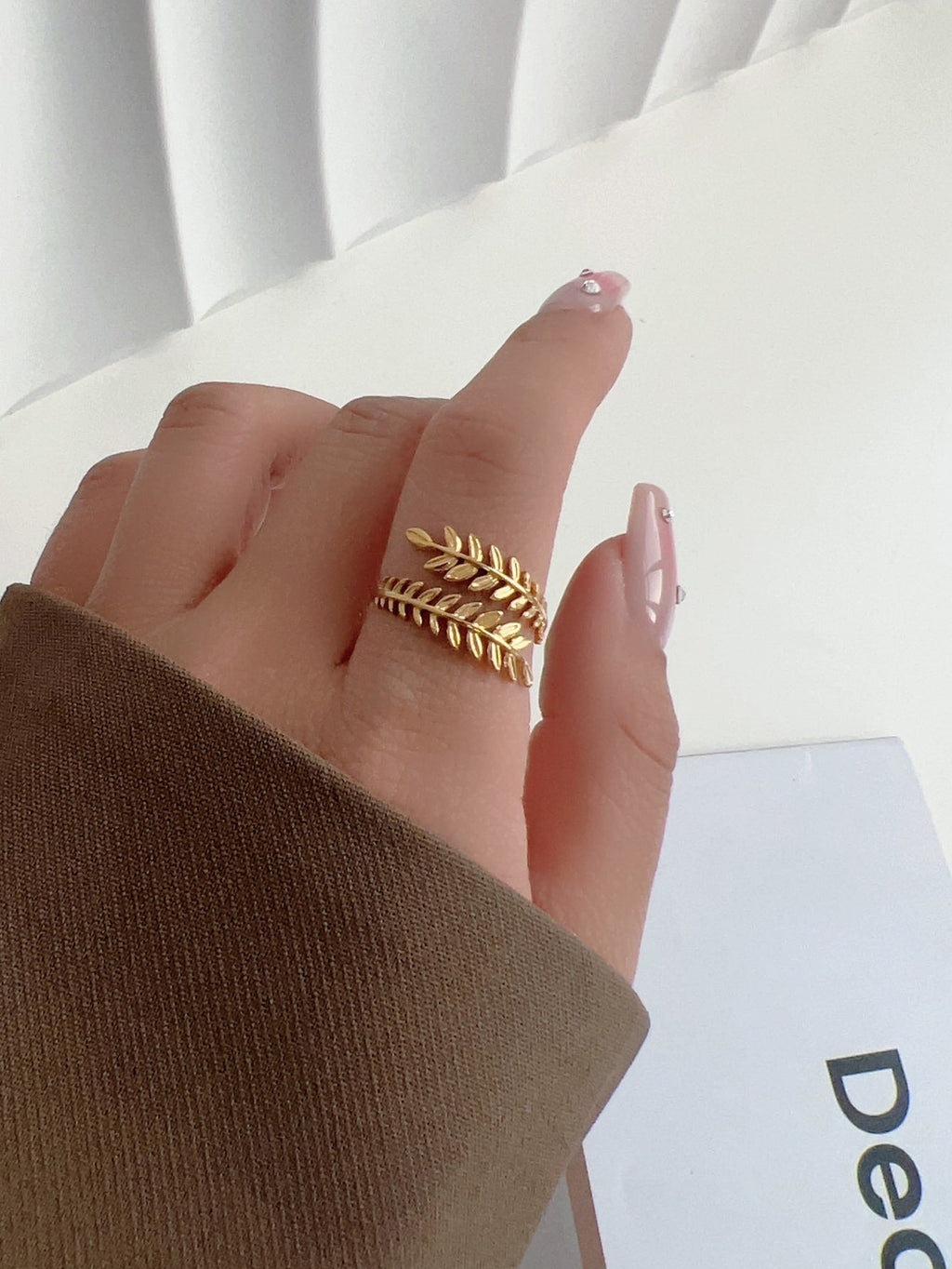 Leaf Design Open Ring