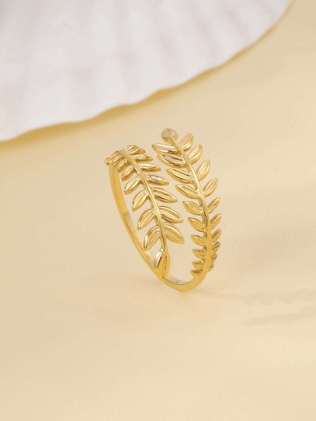 Leaf Design Open Ring