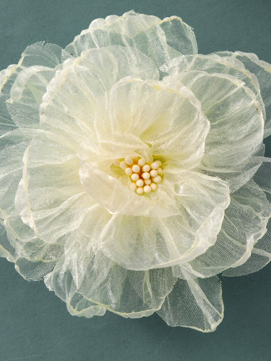 2-Piece Decorative Floral Hair Clips for Girls