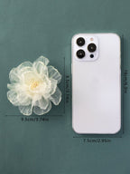 مشبك شعر مزخرف بنقشة زهور للبنات - قطعتين