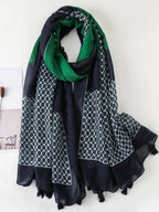 1PC Simple Printed Scarf, Autumn Winter Warm Neck Gaiter, Fashion Versatile Silk Scarf for Women, Sunscreen Shawl, Bandana, Hair Band, Headband, Perfect to Enhance Your Look