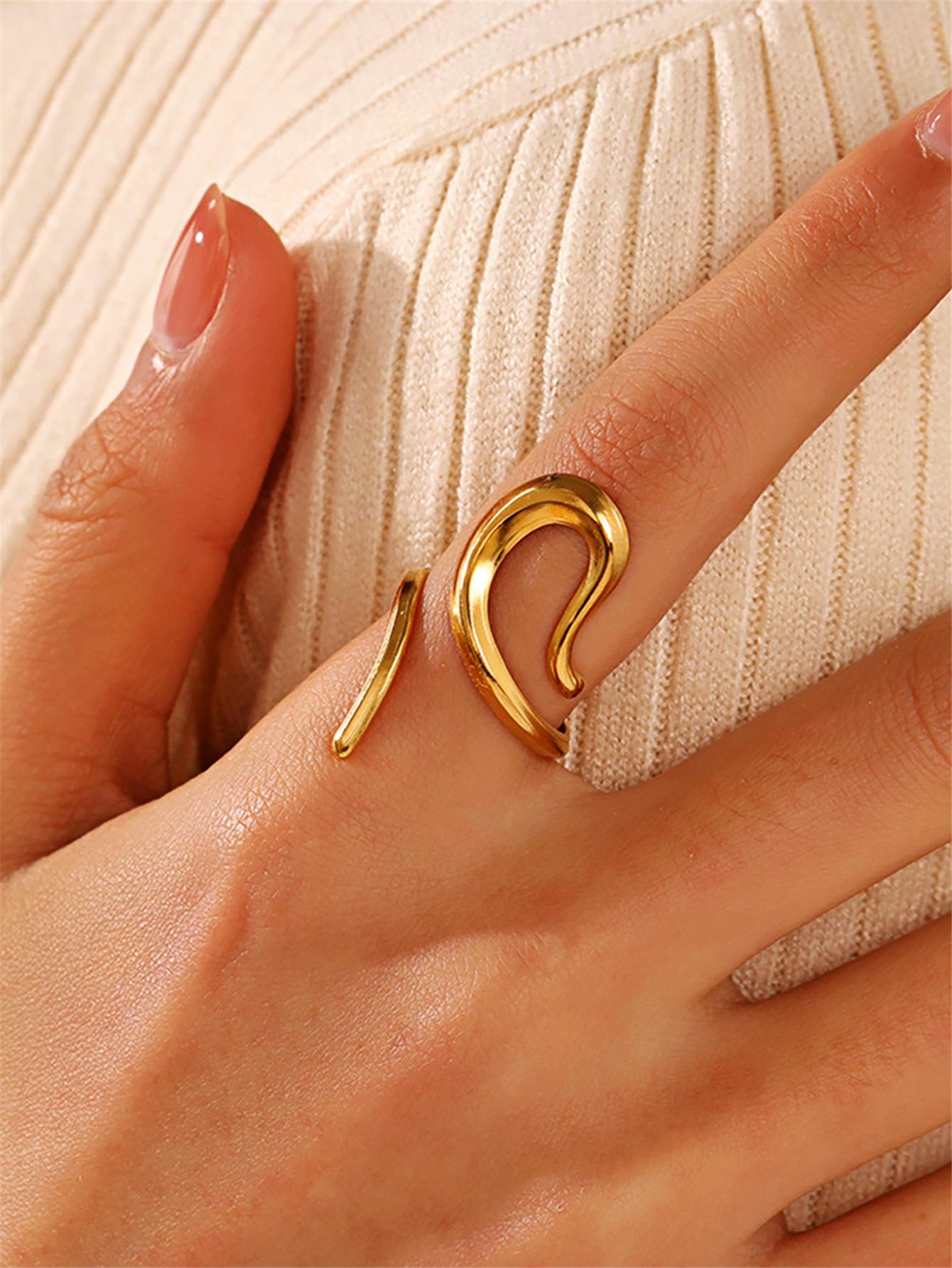 Fashion Open Ring Stainless Steel Snack Design for Women Daily Life One Piece