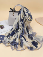 Elegant Floral Print Women's Shawl Scarf