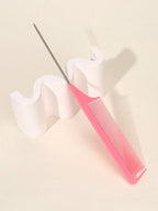 مشط شعر أسود جمع قطعة واحدة وردية اللون