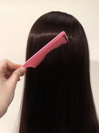 مشط شعر أسود جمع قطعة واحدة وردية اللون