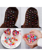 100pcs Mini Plastic Hair Clips, Colorful Decorative Hair Accessories, Girls Braid Hair Accessories
