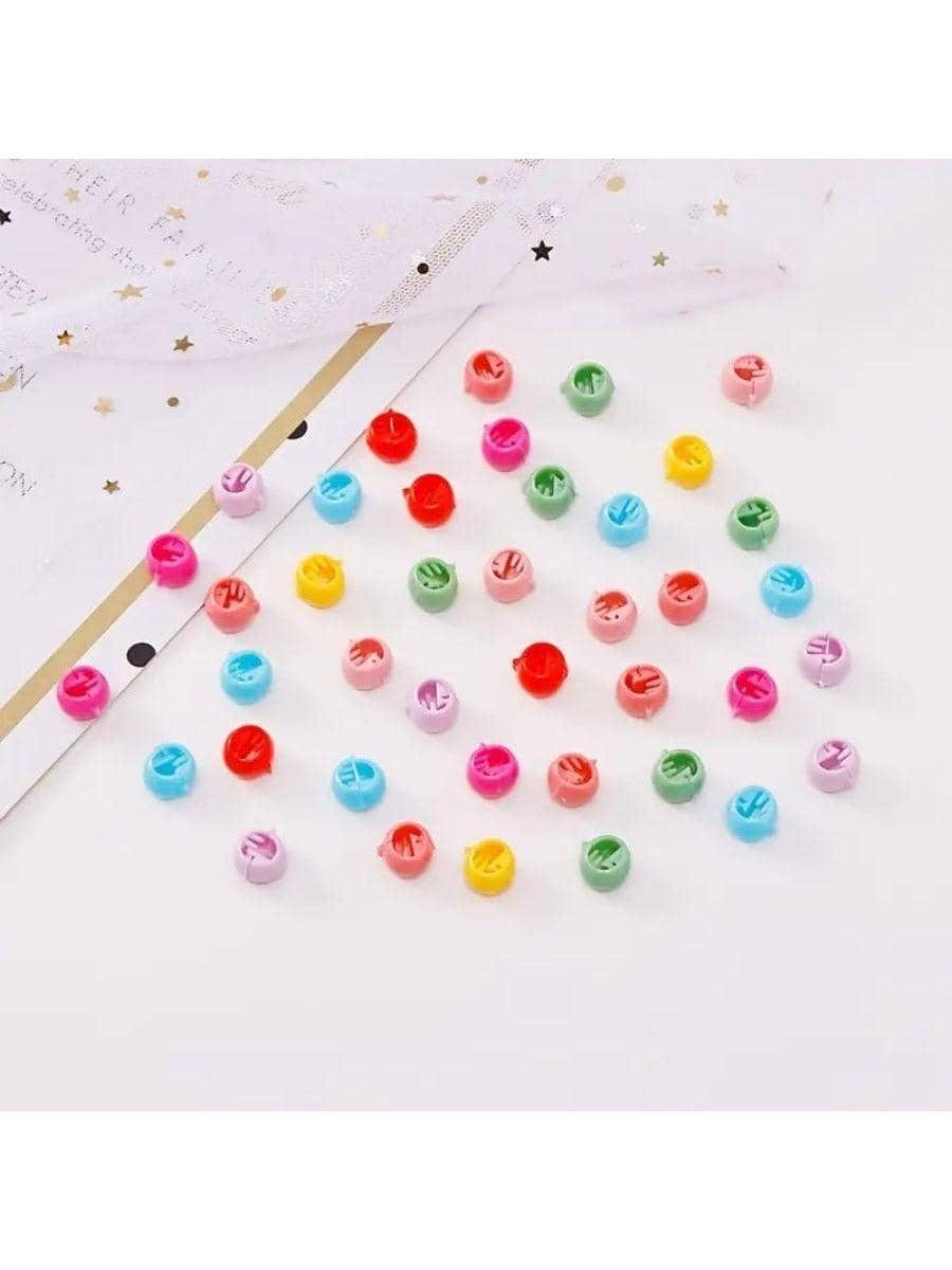 100pcs Mini Plastic Hair Clips, Colorful Decorative Hair Accessories, Girls Braid Hair Accessories
