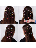100pcs Mini Plastic Hair Clips, Colorful Decorative Hair Accessories, Girls Braid Hair Accessories