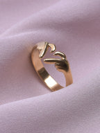 1pc 304 Stainless Steel Simple Ring Love Shape Couple Ring Adjustable Oil Pressure Ring Open End Cold Wind DIY Jewelry Accessory Plated with 18K Gold, Silver, Rainbow Colors by Vacuum Furnace