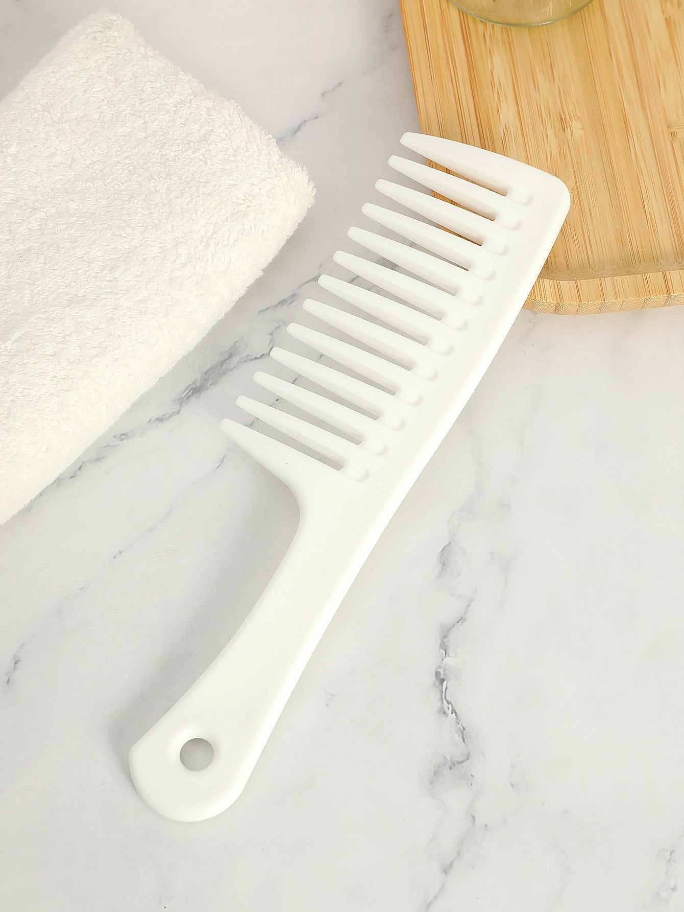 1pc Extra Thick Wide Tooth Comb, Hair Comb to Straighten, Anti Static Hair Comb, Hair Comb, for Home & Salon, Straightening Comb, Handle Comb