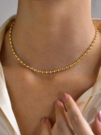 قلادة خرز من الفولاذ المقاوم للصدأ للسيدات قطعة واحدة من الزخرفة اليومية