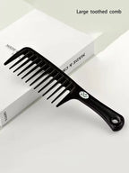 1pc Black Plastic Wide Tooth Comb, Hair Comb for Both Men and Women