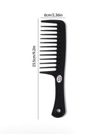 1pc Black Plastic Wide Tooth Comb, Hair Comb for Both Men and Women