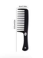 1pc Black Plastic Wide Tooth Comb, Hair Comb for Both Men and Women