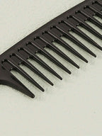 1pc Black Plastic Wide Tooth Comb, Hair Comb for Both Men and Women