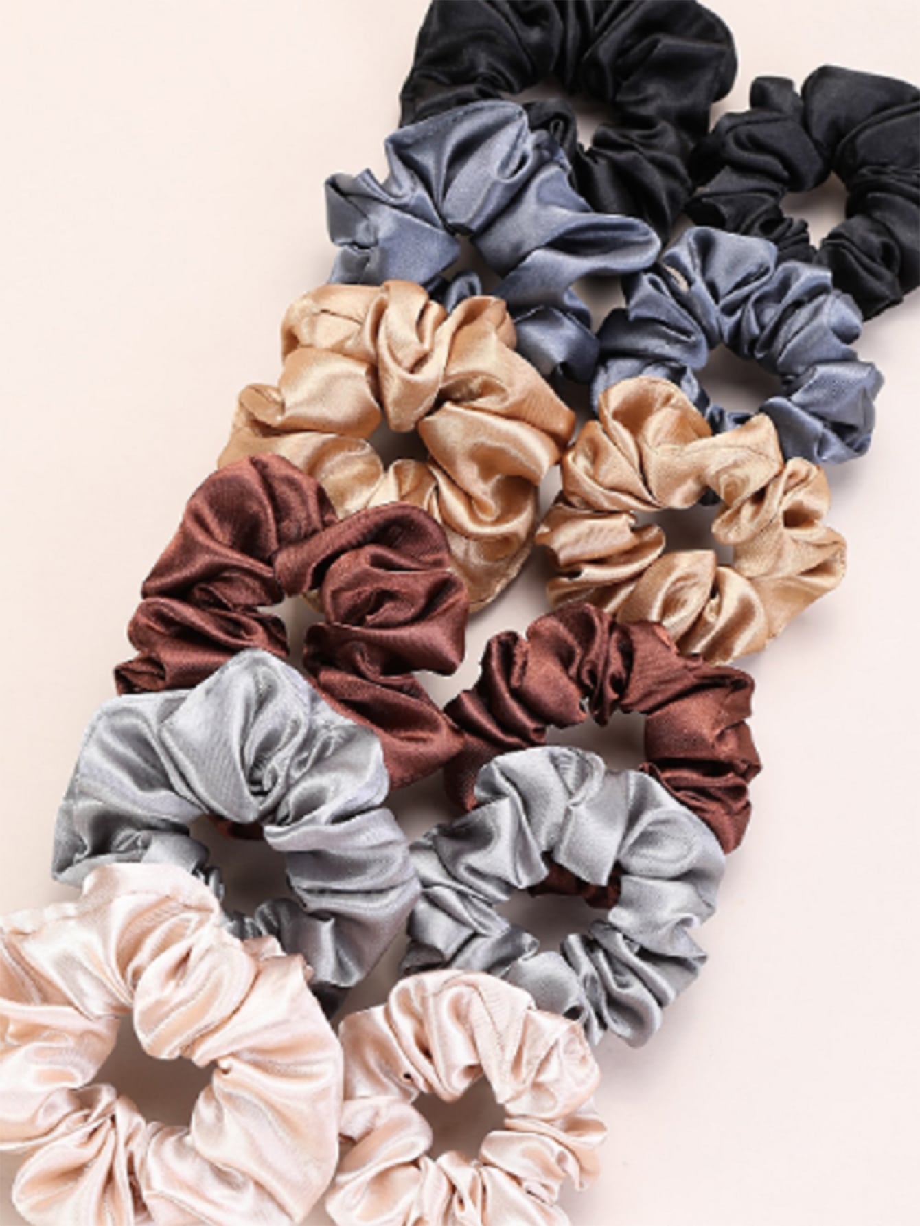 Black Satin Shiny Hair Band Friday 12 Pieces