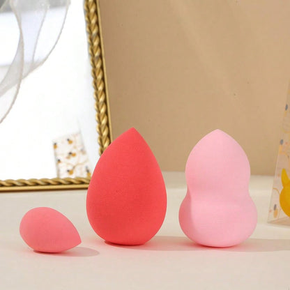 Beautyblender 3pcs makeup sponge combo set, including 1pc small water drop makeup egg, 1pc large water drop makeup egg and 1pc large egg/powder makeup sponge set Super soft