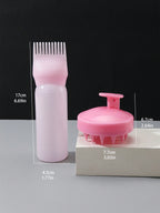 2 قطعة من فرش الصبغة المصبغة، زجاجة صبغ للشعر، زجاجة شامبو الصباغة بالزيت، مشط الصباغة، أداة لتصفيف الشعر الملون. وفرشاة مطاطية مرنة للشامبو 1 قطعة، دليل رأس القلم الملون لتدليك الشعر، فرشاة للشعر الوردي