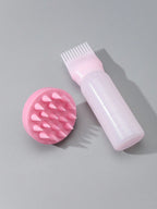 2 قطعة من فرش الصبغة المصبغة، زجاجة صبغ للشعر، زجاجة شامبو الصباغة بالزيت، مشط الصباغة، أداة لتصفيف الشعر الملون. وفرشاة مطاطية مرنة للشامبو 1 قطعة، دليل رأس القلم الملون لتدليك الشعر، فرشاة للشعر الوردي