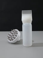 2 قطعة من فرش الصبغة المصبغة، زجاجة صبغ للشعر، زجاجة شامبو الصباغة بالزيت، مشط الصباغة، أداة لتصفيف الشعر الملون. وفرشاة مرنة للشامبو 1 قطعة، دليل رأس القلم الملون لتدليك الشعر، فرشاة بيضاء