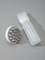 2 قطعة من فرش الصبغة المصبغة، زجاجة صبغ للشعر، زجاجة شامبو الصباغة بالزيت، مشط الصباغة، أداة لتصفيف الشعر الملون. وفرشاة مرنة للشامبو 1 قطعة، دليل رأس القلم الملون لتدليك الشعر، فرشاة بيضاء