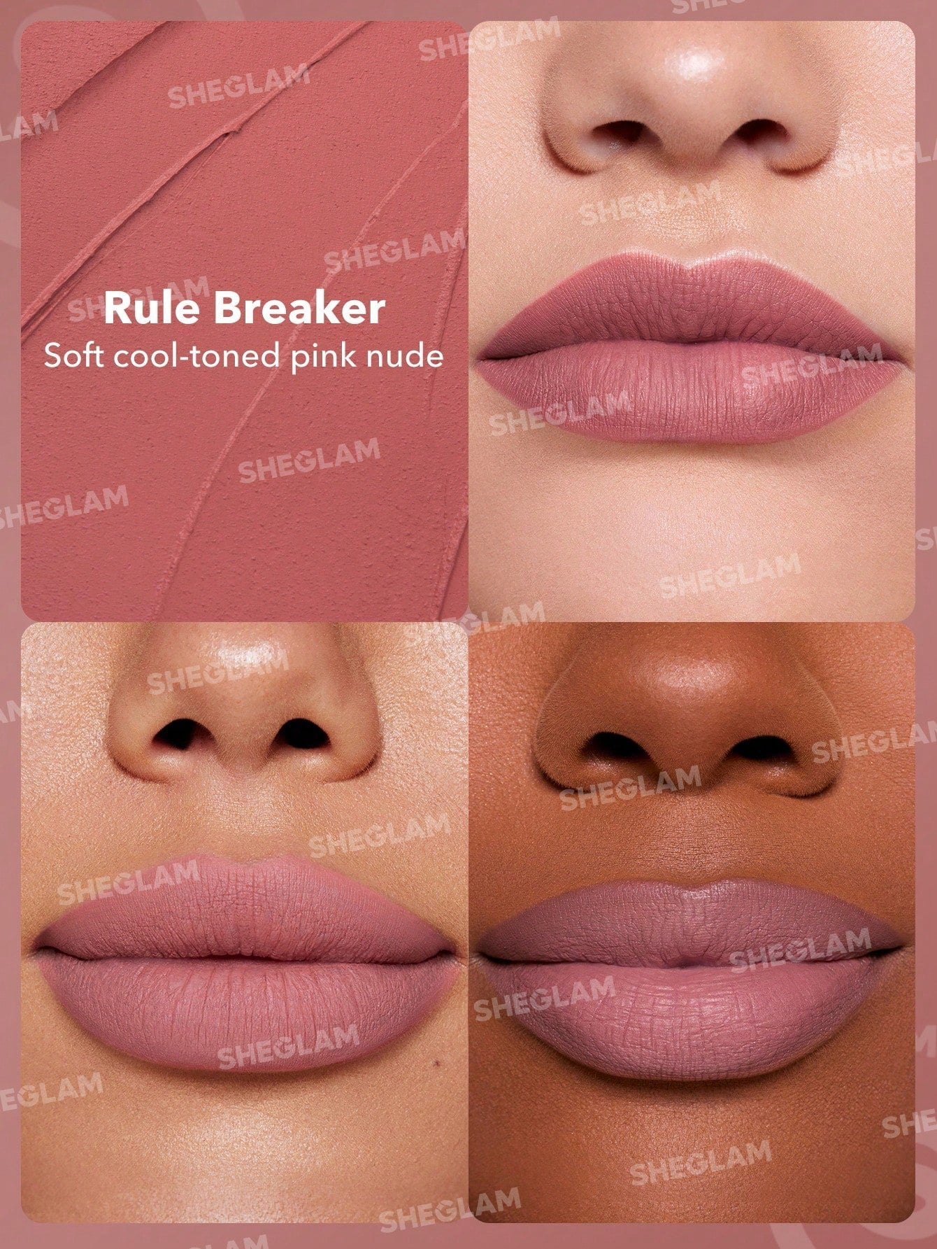 أحمر شفاه SHEGLAM Dynamatte Boom أحمر شفاه مطفي طويل الأمد Rule Breaker