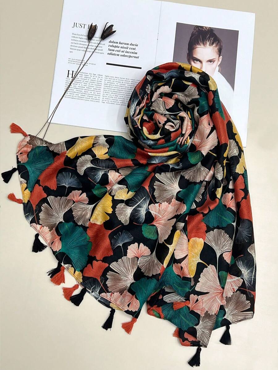 Bohemian Beach Accessories, Simple Printed One-Piece Scarf, Women's Silk Scarf, Warm Neck Wrap for Spring and Summer, Beach Shower, Lover's Gift, Fashion Head Scarf, Scarf, Women's Scarf Accessories in Winter and Autumn