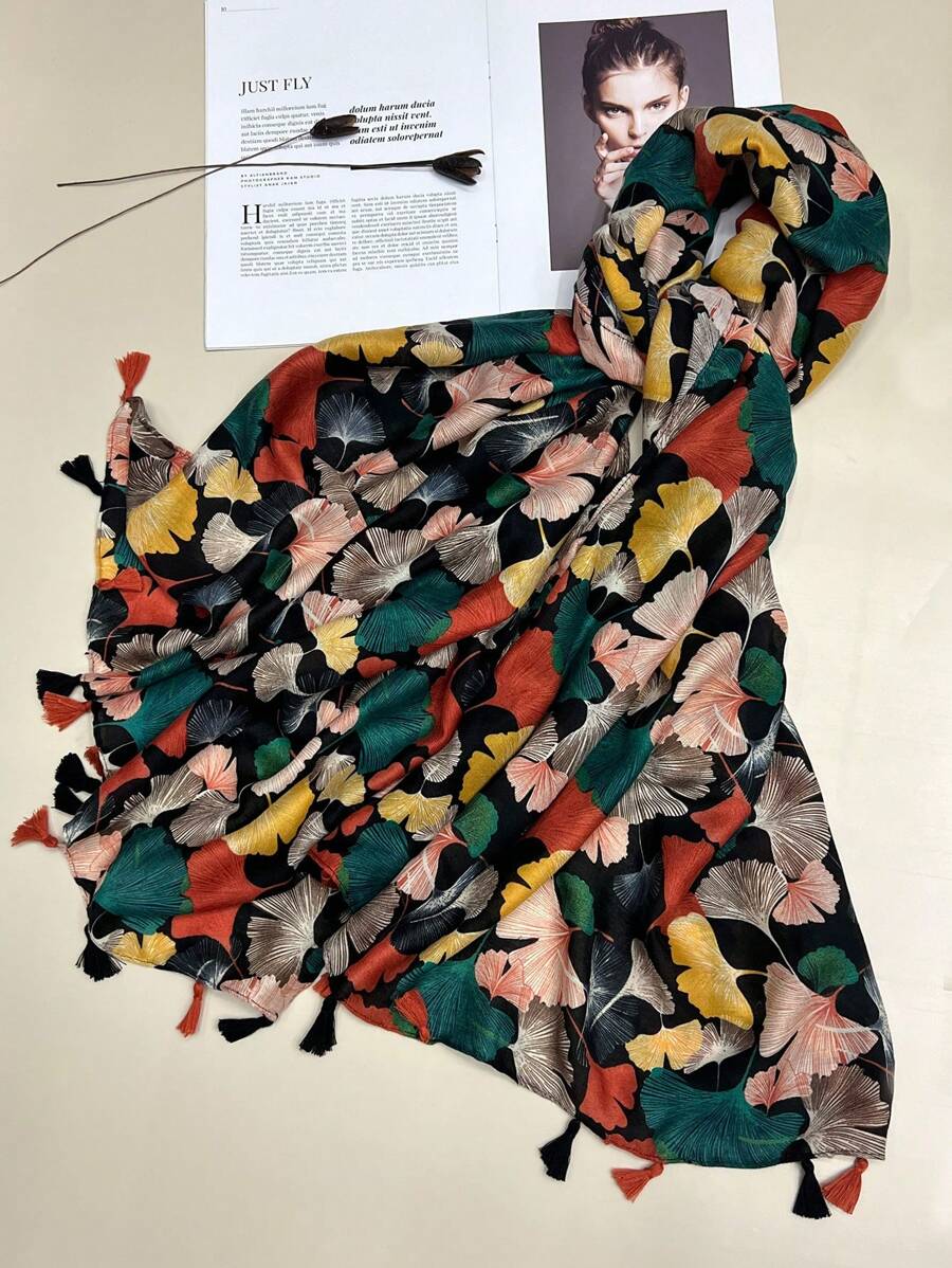 Bohemian Beach Accessories, Simple Printed One-Piece Scarf, Women's Silk Scarf, Warm Neck Wrap for Spring and Summer, Beach Shower, Lover's Gift, Fashion Head Scarf, Scarf, Women's Scarf Accessories in Winter and Autumn