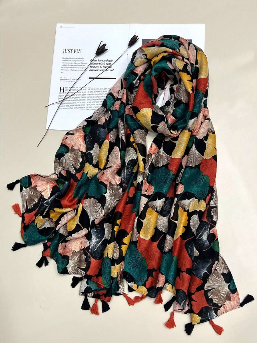 Bohemian Beach Accessories, Simple Printed One-Piece Scarf, Women's Silk Scarf, Warm Neck Wrap for Spring and Summer, Beach Shower, Lover's Gift, Fashion Head Scarf, Scarf, Women's Scarf Accessories in Winter and Autumn
