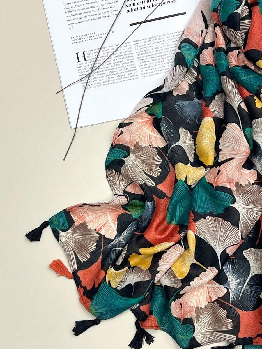Bohemian Beach Accessories, Simple Printed One-Piece Scarf, Women's Silk Scarf, Warm Neck Wrap for Spring and Summer, Beach Shower, Lover's Gift, Fashion Head Scarf, Scarf, Women's Scarf Accessories in Winter and Autumn