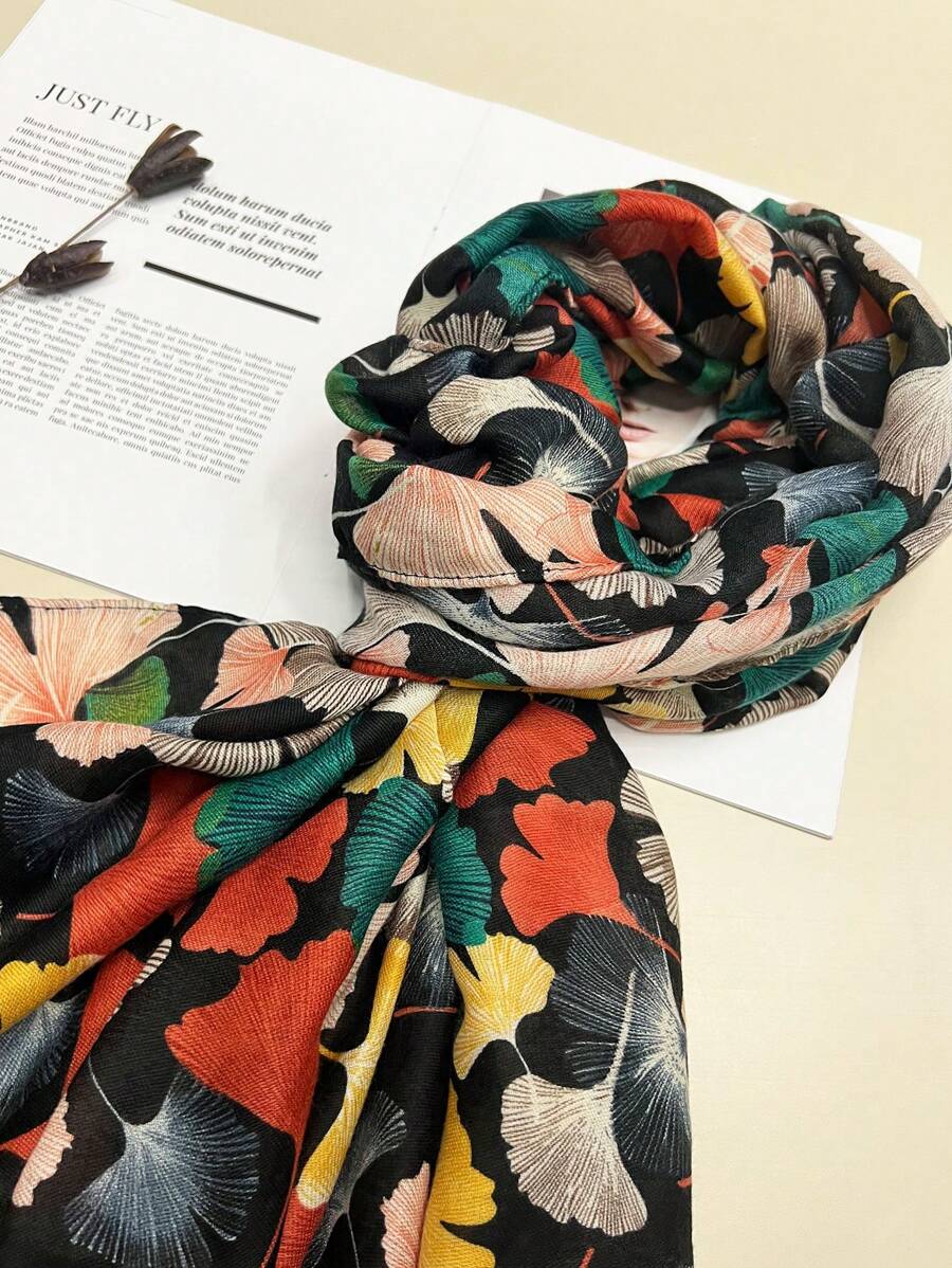 Bohemian Beach Accessories, Simple Printed One-Piece Scarf, Women's Silk Scarf, Warm Neck Wrap for Spring and Summer, Beach Shower, Lover's Gift, Fashion Head Scarf, Scarf, Women's Scarf Accessories in Winter and Autumn