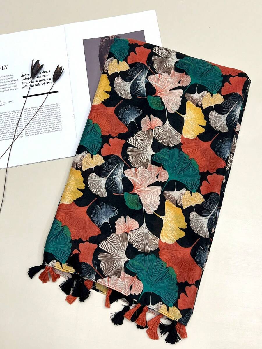 Bohemian Beach Accessories, Simple Printed One-Piece Scarf, Women's Silk Scarf, Warm Neck Wrap for Spring and Summer, Beach Shower, Lover's Gift, Fashion Head Scarf, Scarf, Women's Scarf Accessories in Winter and Autumn