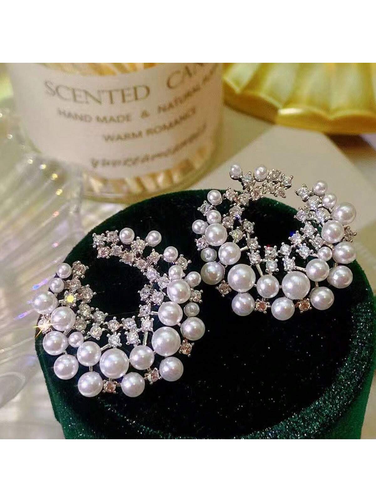 1 Pair French Style Delicate Earrings for Women, Mixed Artificial Pearls, Vintage and Beautiful Accessories for Brides to Look Their Best, Suitable for Daily Use