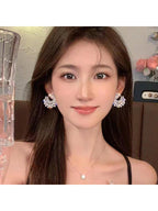 1 Pair French Style Delicate Earrings for Women, Mixed Artificial Pearls, Vintage and Beautiful Accessories for Brides to Look Their Best, Suitable for Daily Use