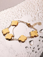 سوار ستانلس ستيل مصنوع من الجلد متألق بشكل مزخرف بالورود هيكل بسيط للنساء، مناسب للاستخدام اليومي