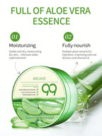 Aloe Vera Gel 300g to moisturize and soothe skin after sunburn, absorb spots, and reduce pore size.