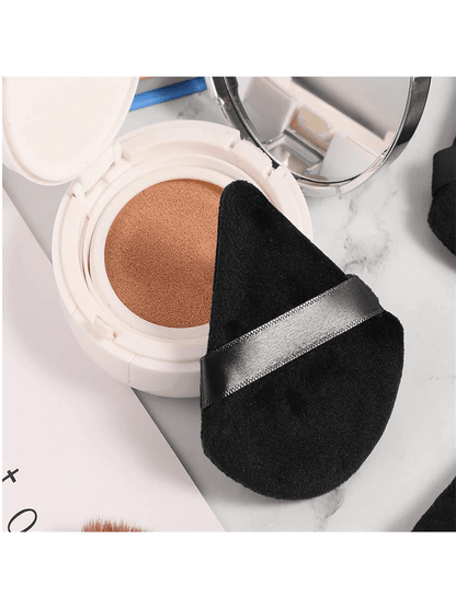 Set of 6 Black Velvet Triangle Double-sided Powder Blush for use with light powder, compact powder and air palette foundation